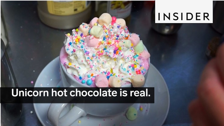 Unicorn hot chocolate is real