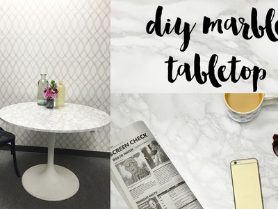 Use Marble Sticky Back Plastic to Cover a Table