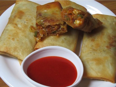 Veg Spring Rolls - Vegetables Spring Rolls with Homemade Sheets - Easy & Quick Snack Recipe