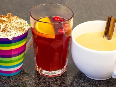 YUMMY HOT DRINKS! Cranberry Cider ★ Mint Hot Chocolate ★ Chai Latte #Holidaze