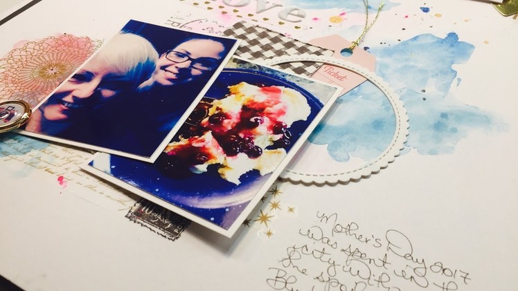 12x12 Scrapbook Layout: Mother's Day 2017