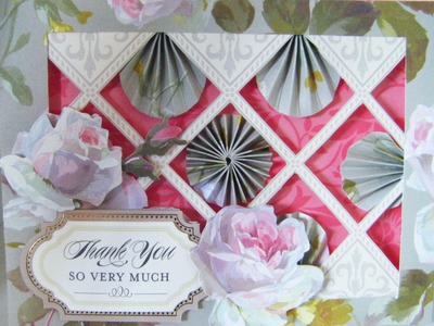 150.Cardmaking Project: Anna Griffin Rose Paperfolding Fan Card