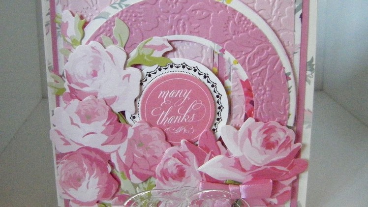 291.Cardmaking Project: Anna Griffin Embossed Tri Layer Floral Card