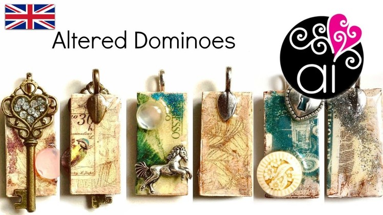Altered Domino | DIY Tutorial | Decoupage & Resin | Kit Cernit Finish Glass