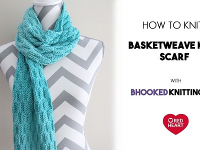 Basketweave Knit Scarf Left Hand Tutorial