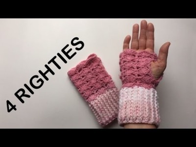 Bubble Gum Fingerless Gloves or Wrist Warmers (4 Righties)