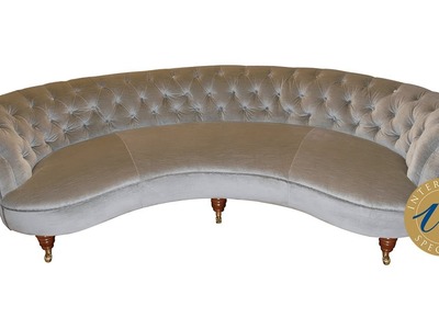 Buttoning a curved conversation couch | E & A Wates | London