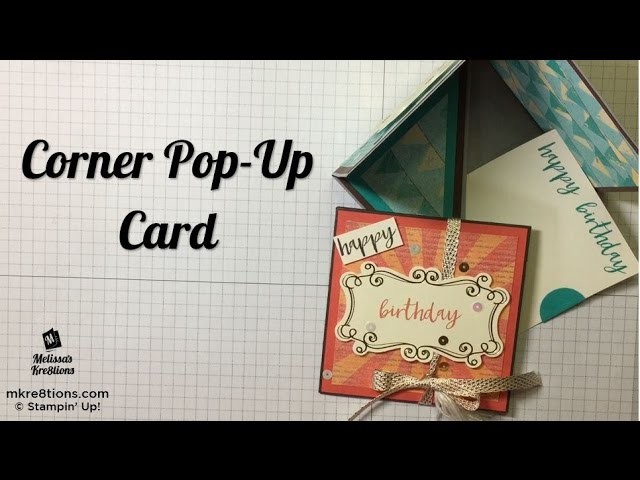 Corner Pop-Up Card Gift Card Holder - Stampin' Up! - Melissa's Kre8tions