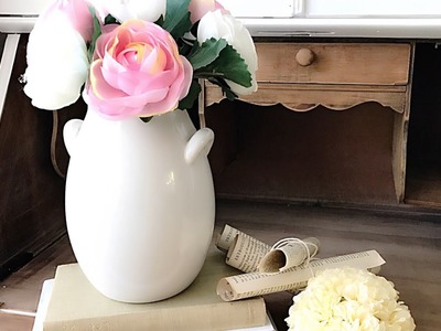 Cottage Style Decor || Floral Arrangement Featuring Bang good Flowers || Home Decor
