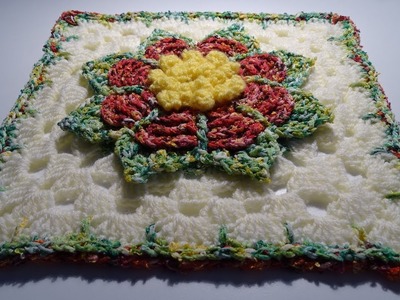 Crochet 3D Flower Square nr3