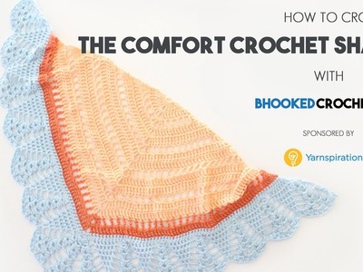 Crochet Comfort Shawl by Yarnspirations Left Handed