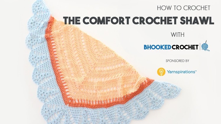 Crochet Comfort Shawl by Yarnspirations Left Handed