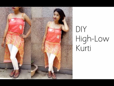 DIY Convert Saree Into High-Low Kurti | Summer Fashion