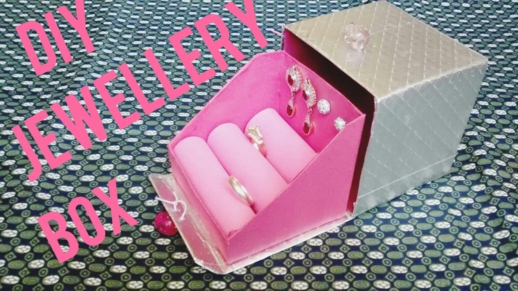 DIY earring holder box. jewellery box makeing with waste material. best out of waste