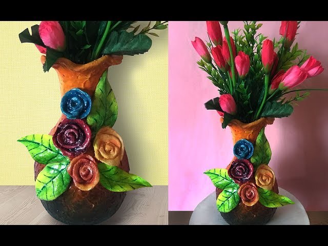 DIY Flower Vase Decoration Using Ceramic Powder | Ceramic Art Tutorial