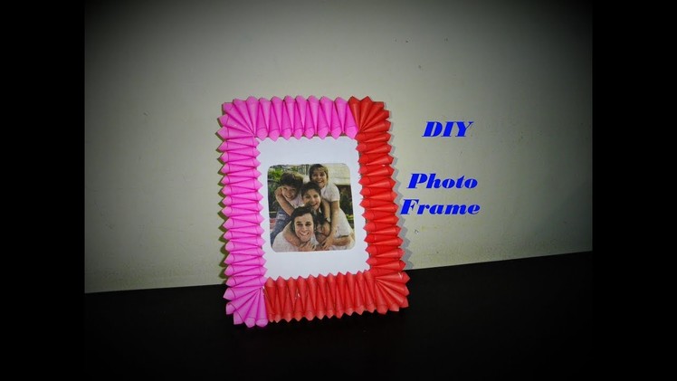DIY | How to make Photo Frame | Cardboard & Colorful Paper Photo Frame | Best out of waste