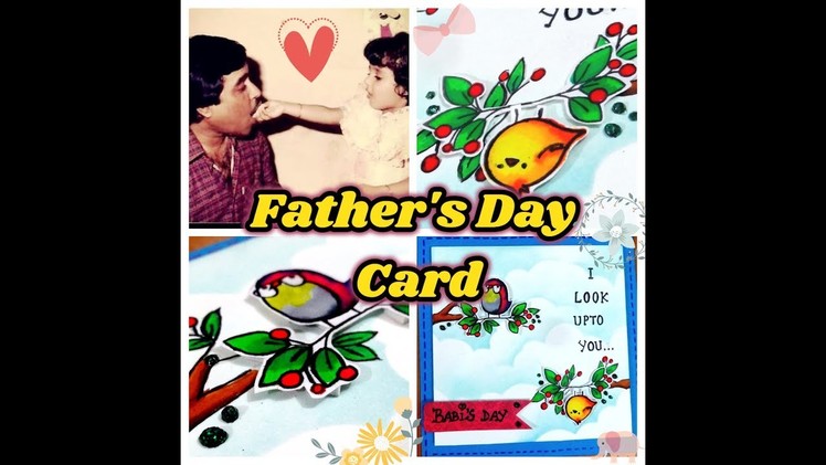 DIY - Quick Father's Day Card with Stencil Technique || Kenchi School II