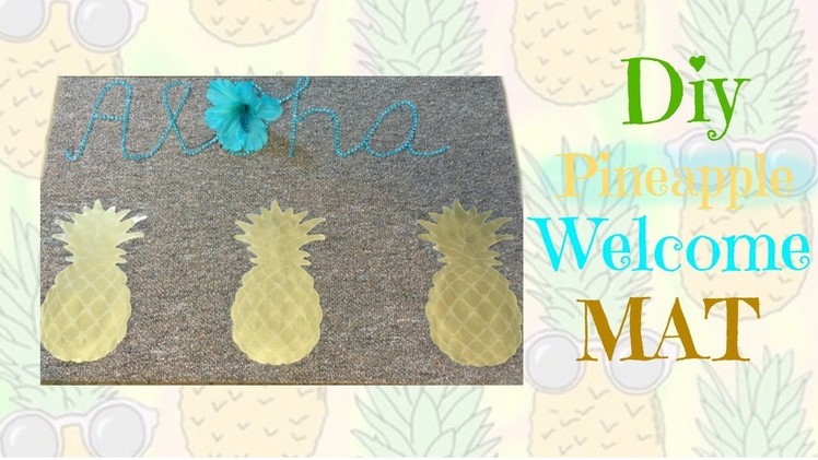 Dollar Tree DIY Pineapple Welcome Mat $3