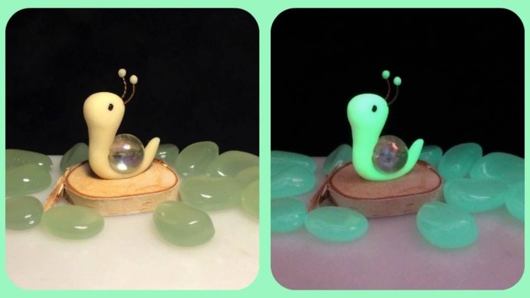 Easy Polymer Clay Glow in the Dark Marble Snail Tutorial