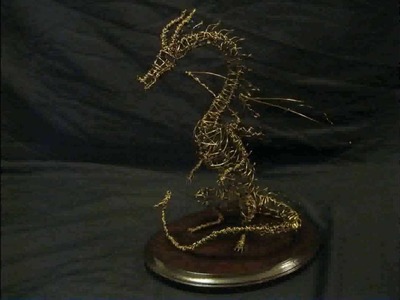 Elegant Dragon Wire Sculpture