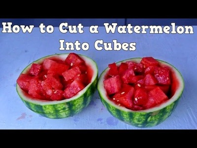Fastest Way to Cut a Watermelon Into Cubes - Food Hack