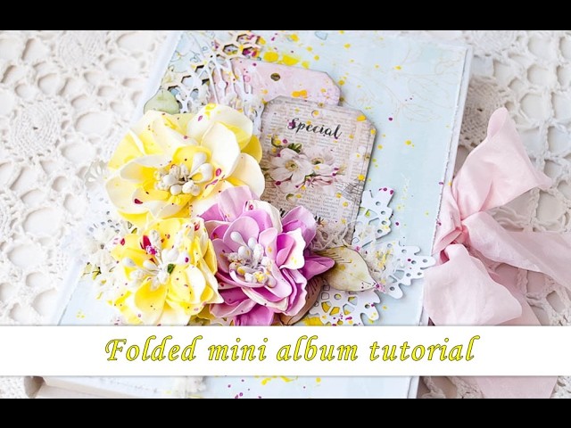 Folded mini album in a box - tutorial by Ola Khomenok (for Scrap & Craft)