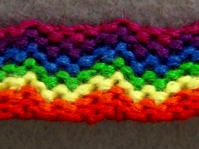 ► Friendship Bracelet Tutorial - Static Rainbow