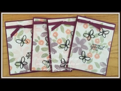 Garden in Bloom 4 Cards 5 Sheets of Cardstock