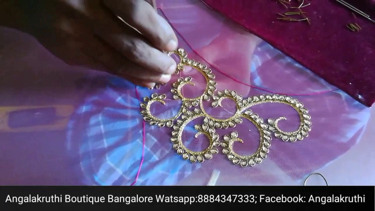 Hand Embroidery designs by Angalakruthi boutique Bangalore