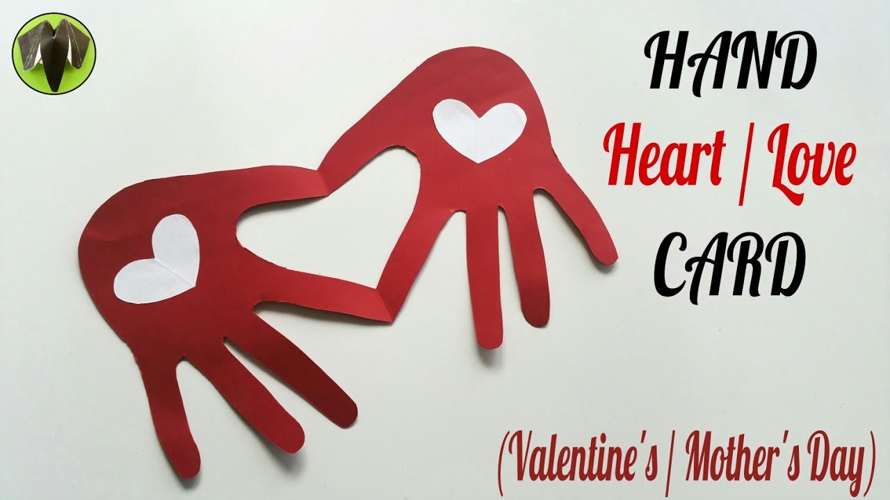 Hand Heart | Love Card for Valentine's | Mother's Day - DIY Tutorial by Paper Folds - 727