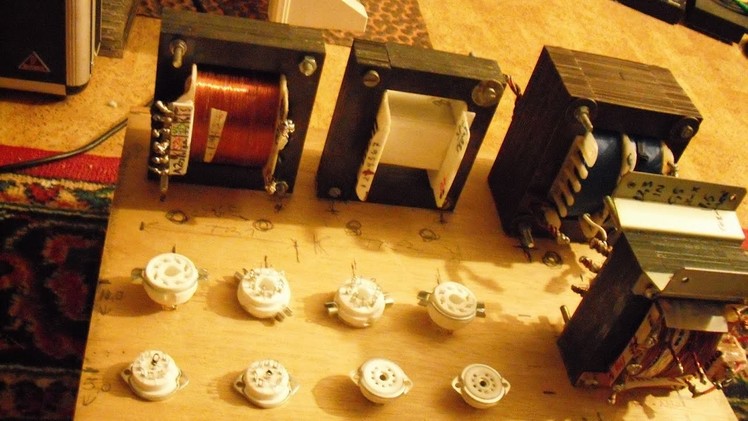 Homemade EL34.6ca7 Push Pull Tube amplifier with DIY Ultra linear Hi-Fi Output transformers.