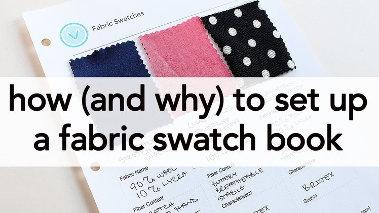 How (and Why!) to set up a Fabric Swatch Book! | Vintage on Tap