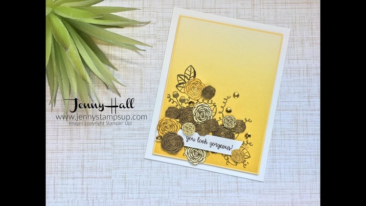 How to create a design placement using Stampin Up products with Jenny Hall