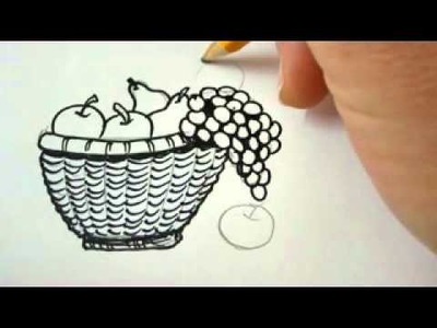 How To Draw A Bowl Of Fruit