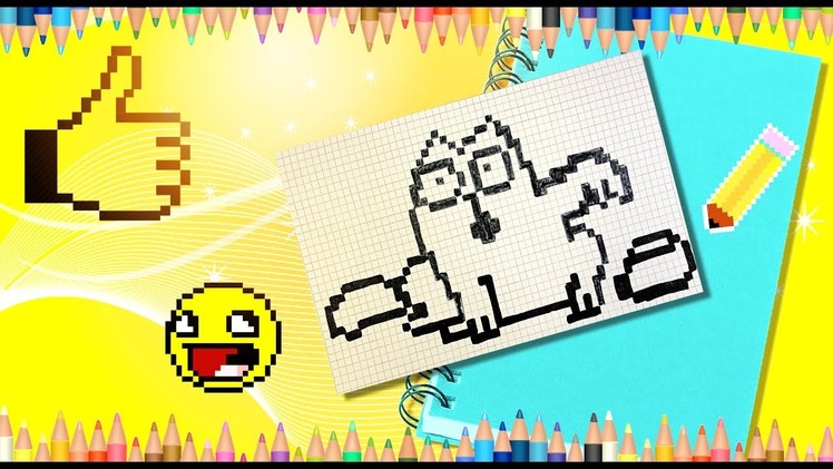 How to draw Simon's Cat? Pixel Simon's Cat. Meow!