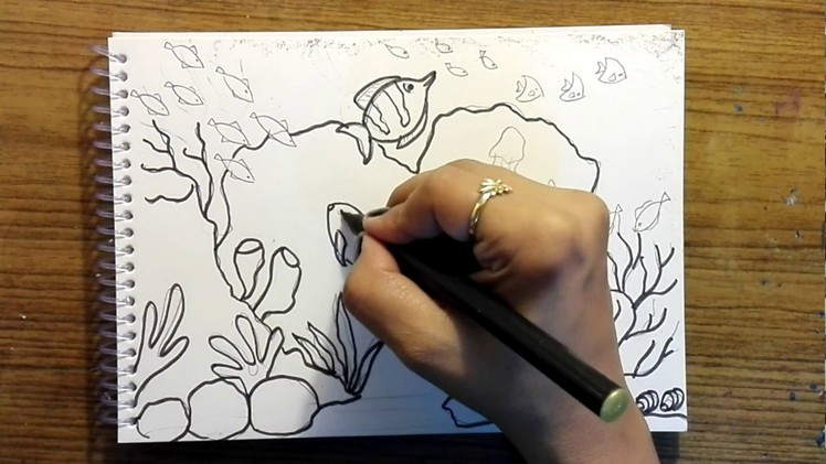 How to draw underwater world - Another easy tutorial for kids