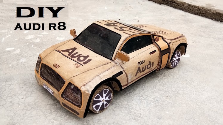 How to Make a Car ||homemade car, homemade toy, Powered audi R8 Car || Cardboard audi car,