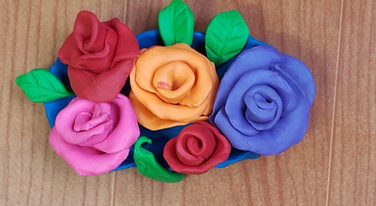 HOW TO MAKE a Play-Doh rose - Cách nặn hoa hồng đất sét cực nhanh với bé
