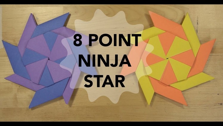 How to make an 8 Point Ninja Star that TRANSFORMS!! Simple Origami