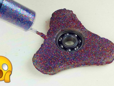 How to Make FIDGET SPINNER Using GLUE GUN - DIY colorful Fidget Spinner