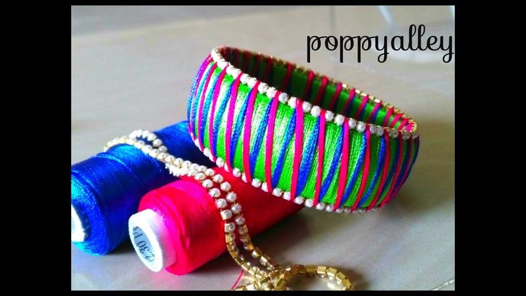 How to make Multi color silk thread bangles at home