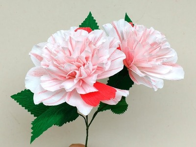 How to make Paper Flower Camellia Japonica Extravaganza (flower # 168)