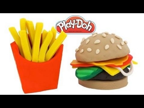 How to Make Play Doh Hamburger & Fries | Learn Colors RL