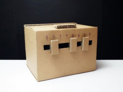 How to Make Safe with Combination Lock from Cardboard Easy DIY