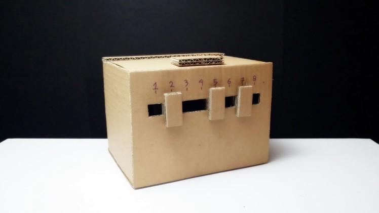 How to Make Safe with Combination Lock from Cardboard Easy DIY