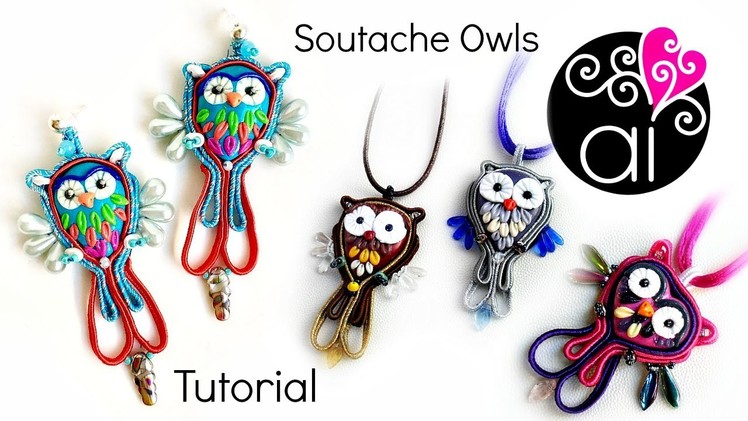 How to Make Soutache Owl | Soutache Pendant  Easy Tutorial for beginners