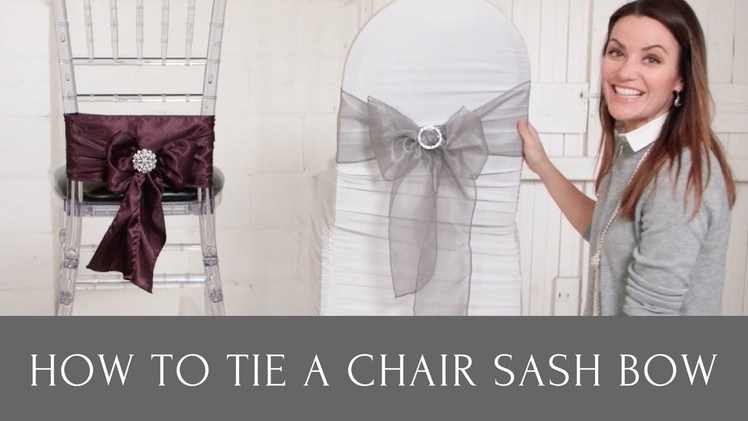 How to Tie a Chair Sash Bow With Chair Sash Buckles and Chair Sash Brooches