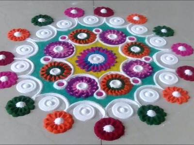 Innovative and Beautiful Multicolored Rangoli Designs.Creative Rangoli Designs by Shital Mahajan.