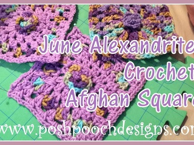 June Alexandrite  Crochet Afghan Square