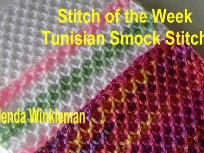Left Handed Version Tunisian Smock Stitch 215 (FREE PATTERN at end of video)